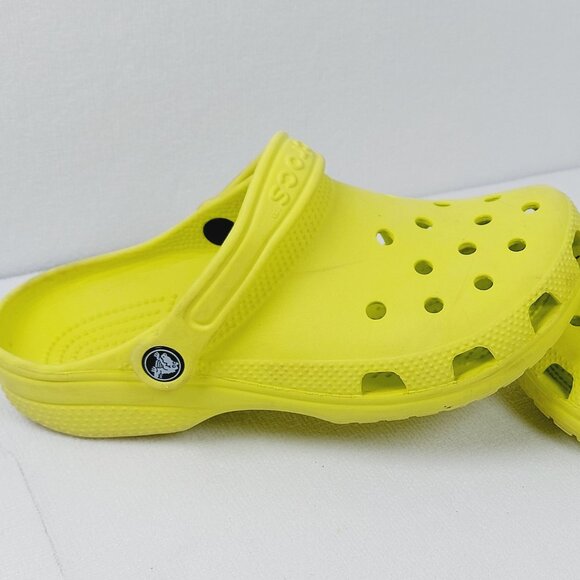 Crocs Men\'s Kiwi Yellow Classic Perforated Slingback Clogs Size US 6 main image 9